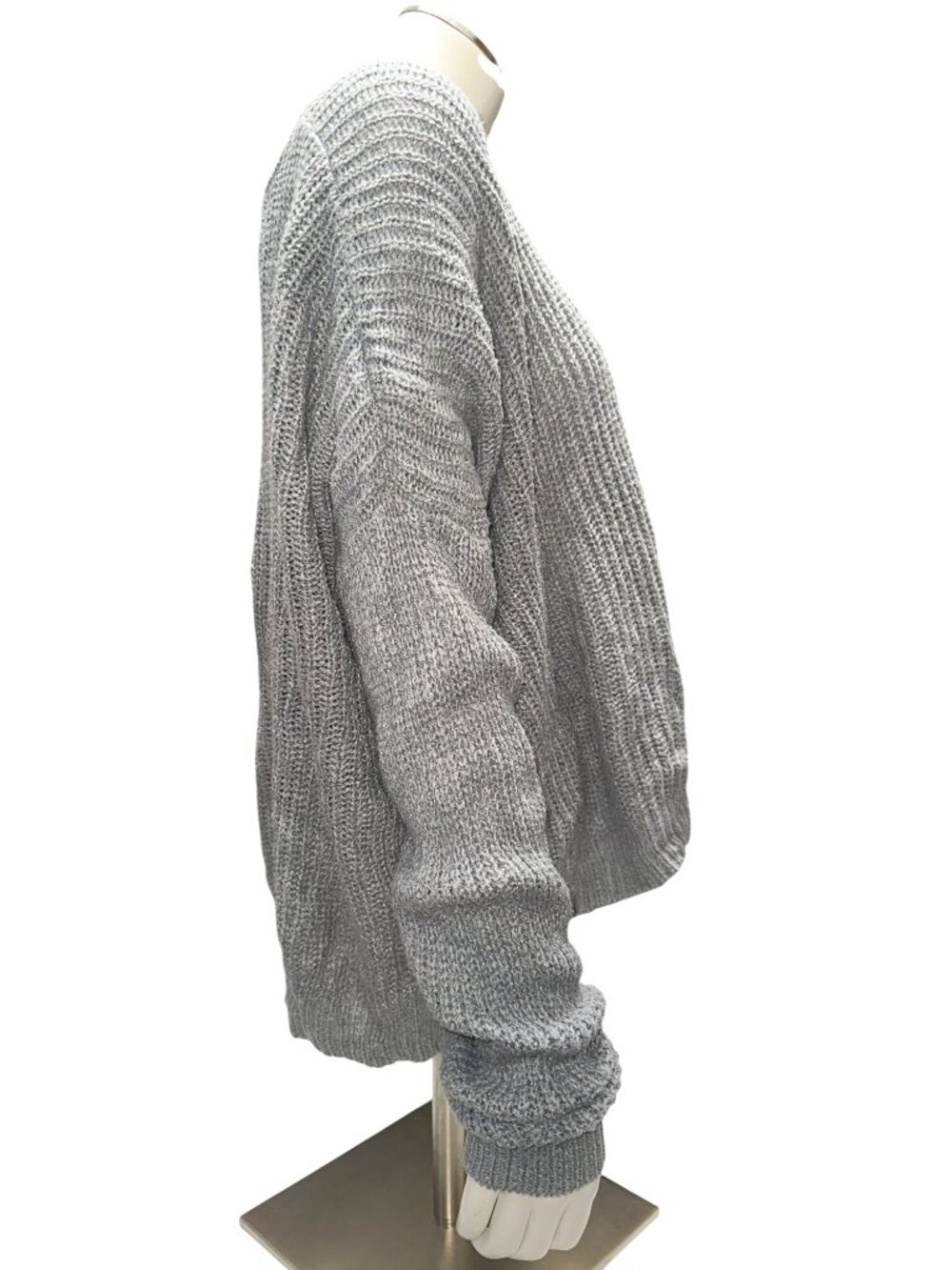 Forever 21 Medium Gray Sweater Marled Knit Slouchy Relaxed Cozy Grunge Core Chic - Picture 5 of 10